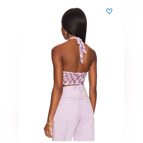 Superdown Moira Cross Over Halter Top Medium - Picture 2 of 9